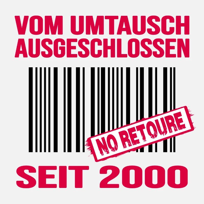 2000 geburtstag 22 jahre retro barcode no retoure