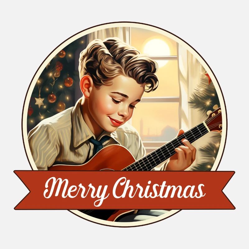 Junge spielt ein Weihnachtslied