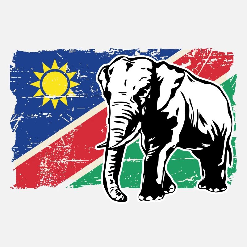 Namibia Flag - Elephant - Elefant