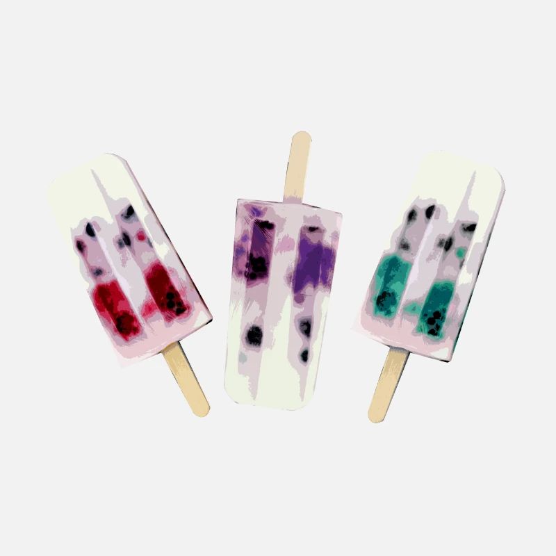 crème glacée sur le style, glace à l’eau, crème glacée colorée, été
