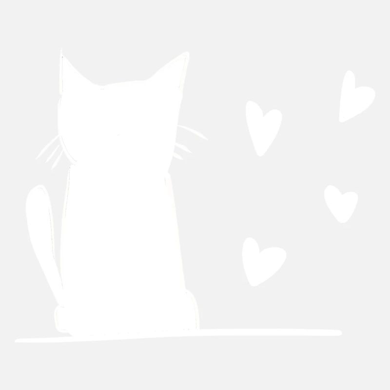 Symbole du cœur de chat