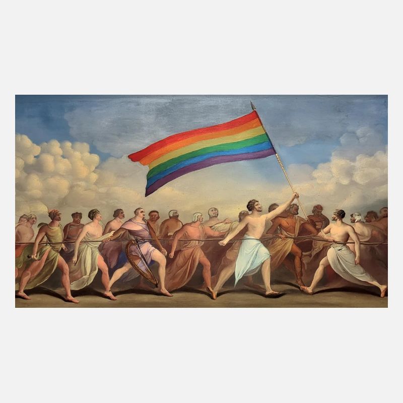 Ancient Greek Art Subtle Pride Flag