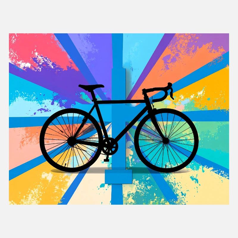 illustration,VTT,vélo de route,graffiti,coloré