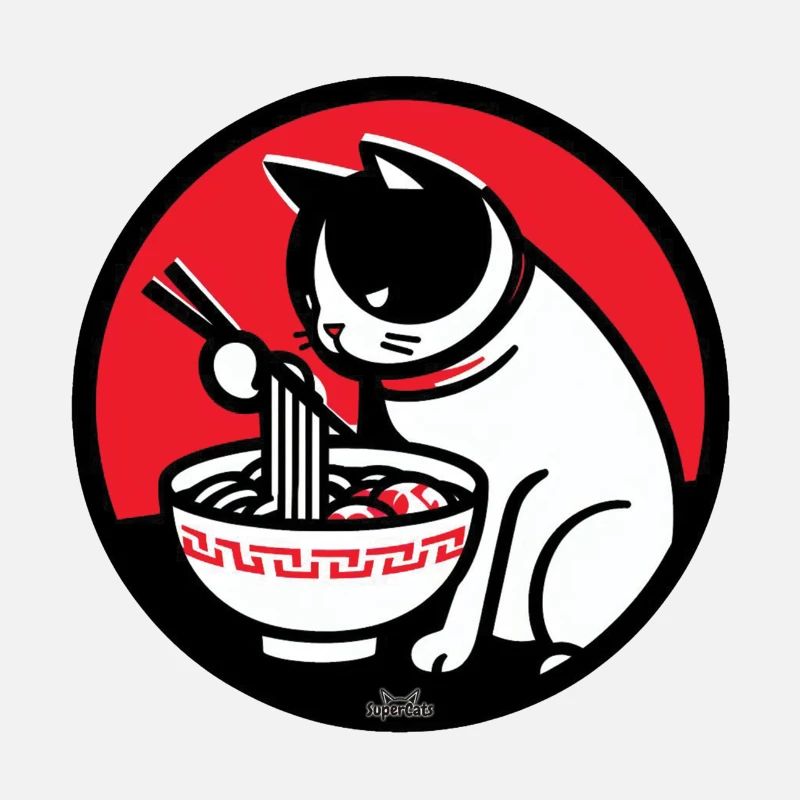 Chat mangeur de ramen