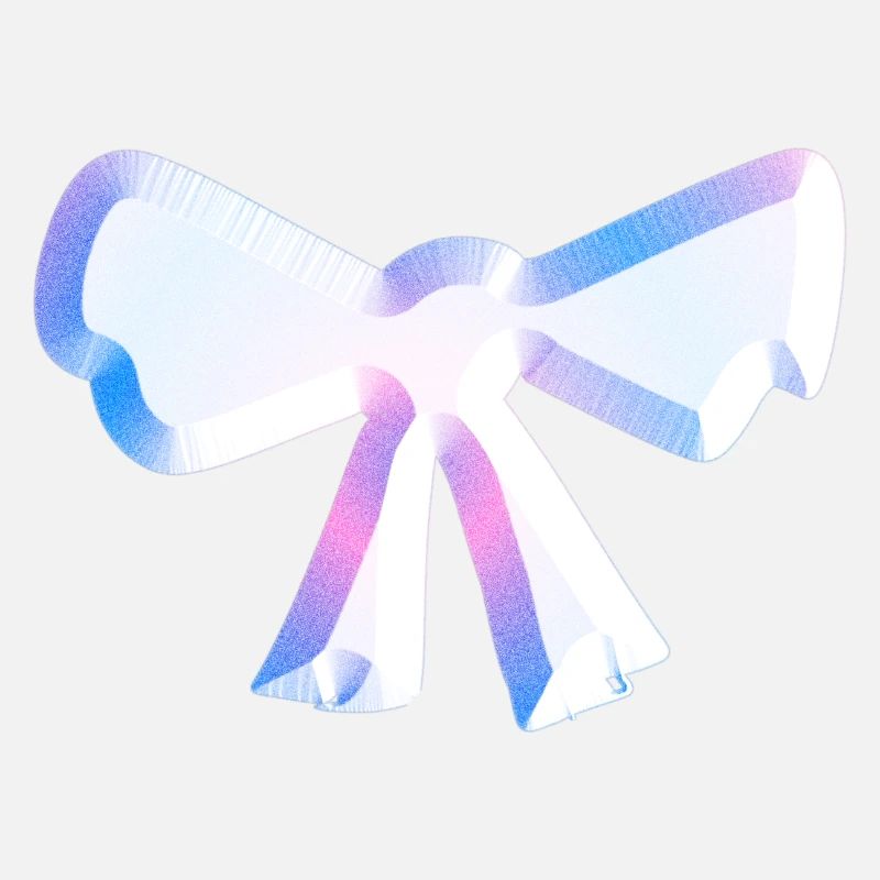 loop symbol fly glitter pink