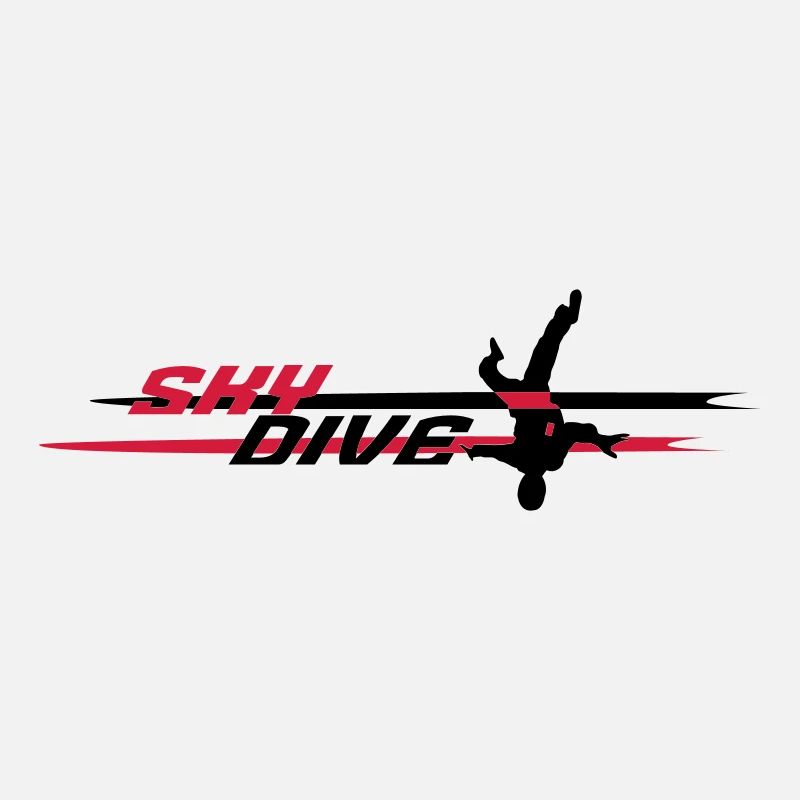 Skydive Head Down Logo - two-color