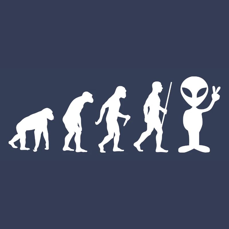 Alien Peace UFO Evolution Gift Idea 005-076