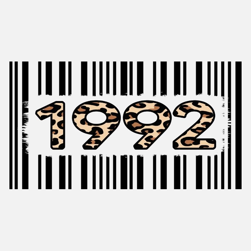 1992 anniversaire 30 ans code-barres léopard