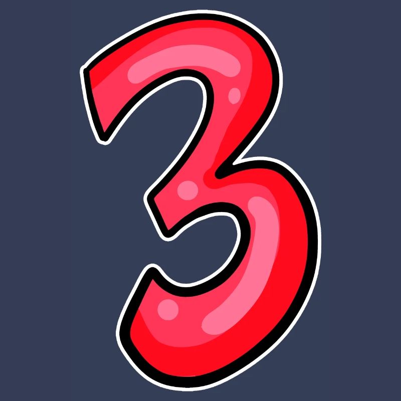 Three - 3 - Number 3 - Number 3