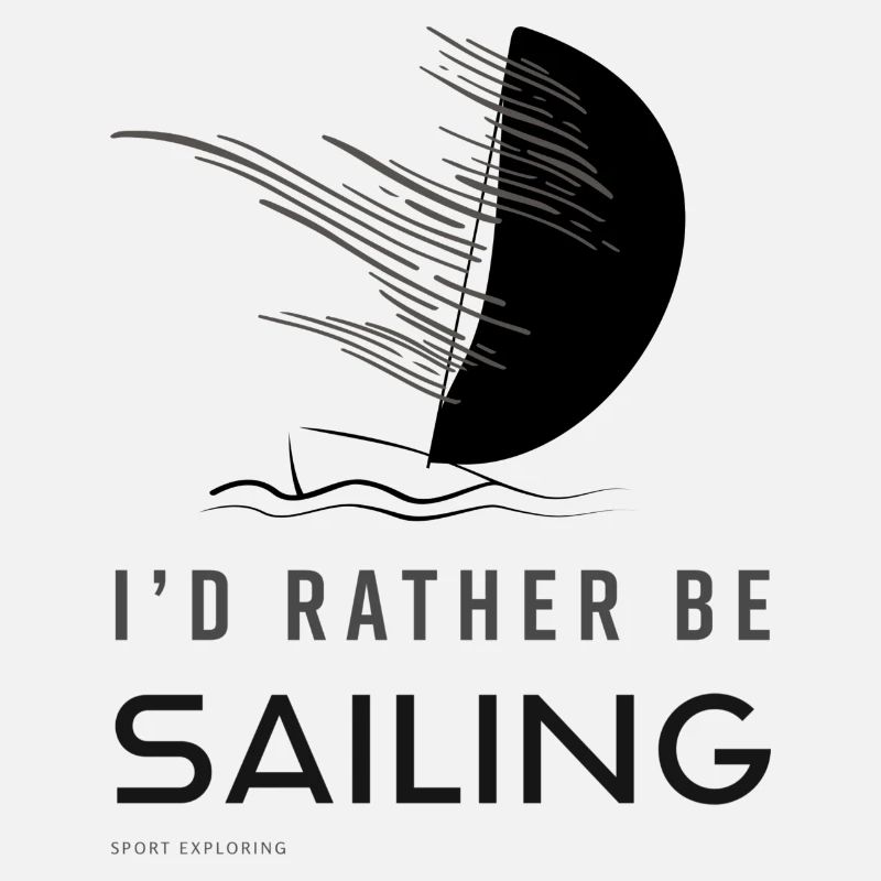 I`D RATHER BE SAILING Sailing T-Shirt - Dark grey