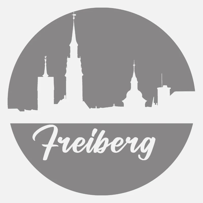 grau, skyline, kreis, scherenschnitt,freiberg
