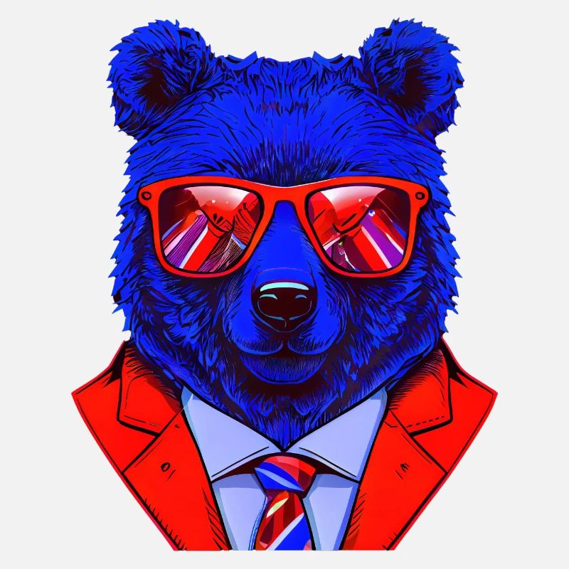 cool boss bear with sunglasses on