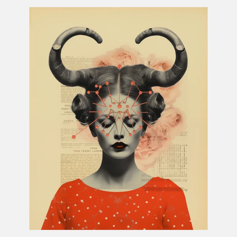 Astrologie d’art de collage Capricorne