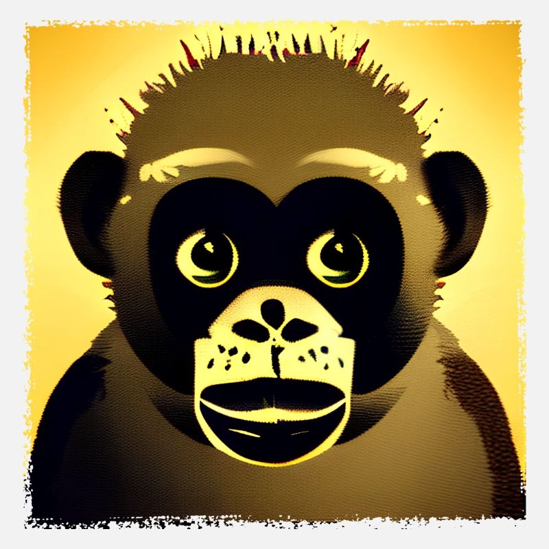 Singe jaune de la forêt tropicale humide