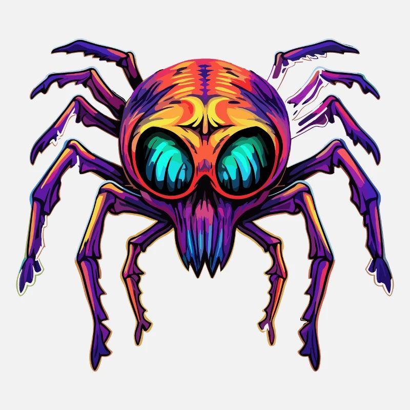 Arachnides de conception d’araignée abstraite colorée