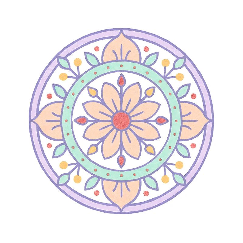 Mandala mit Risographie-Effekt