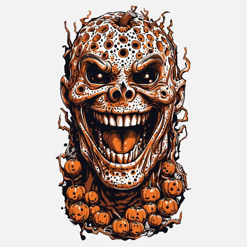 Gruseliger Halloween Kürbis Trypophobie Design