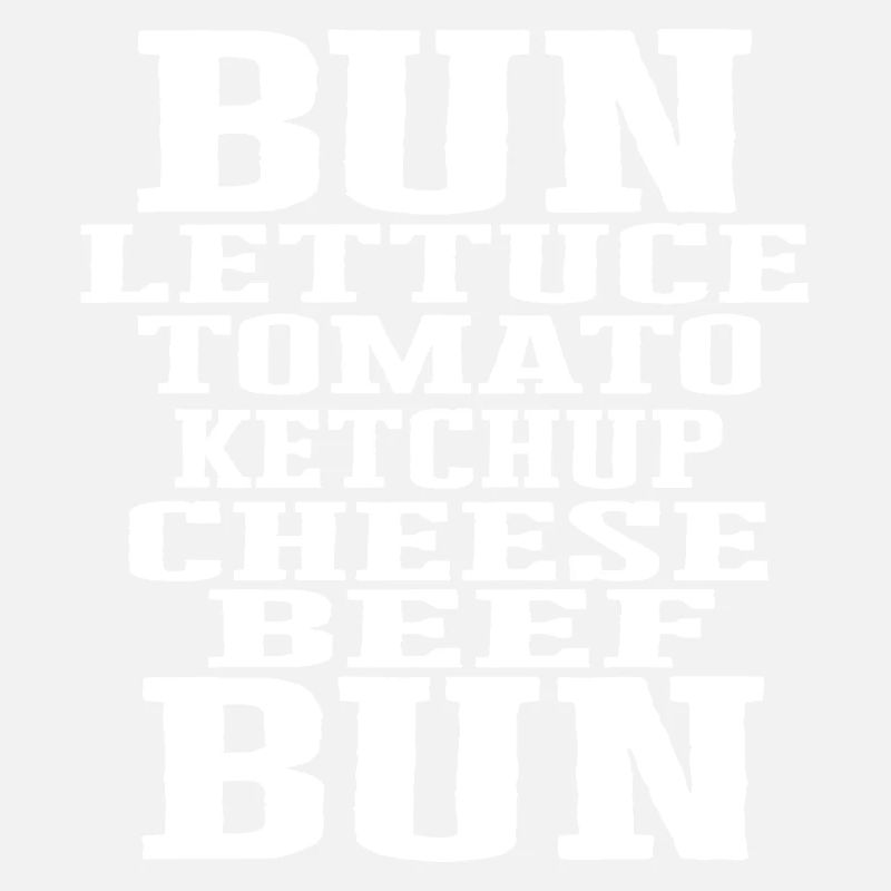 Burger Ingrédients Typographie Construction du cheeseburger