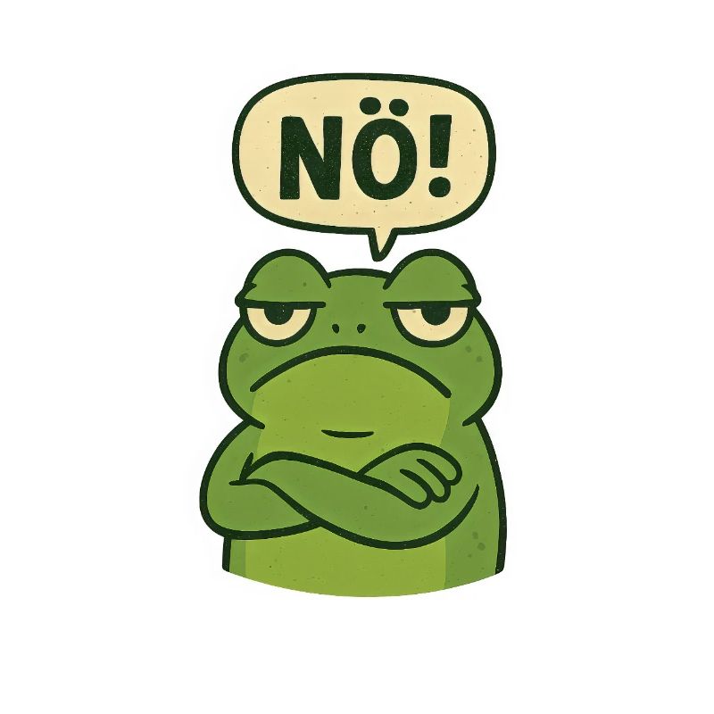 Déclaration, non, grenouille, tout simplement non