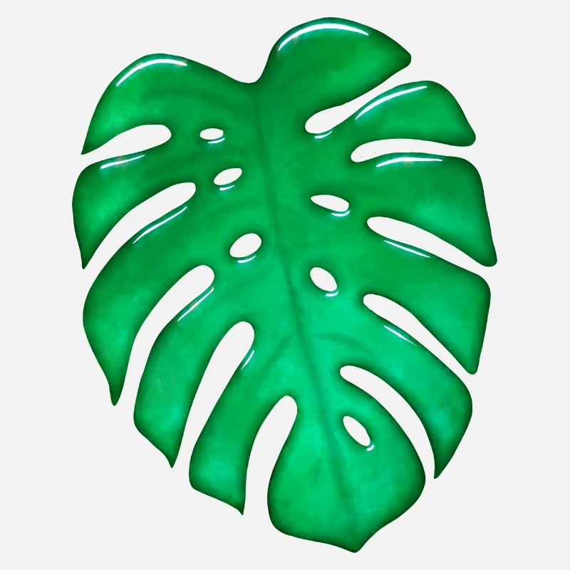 Monstera Glasblatt