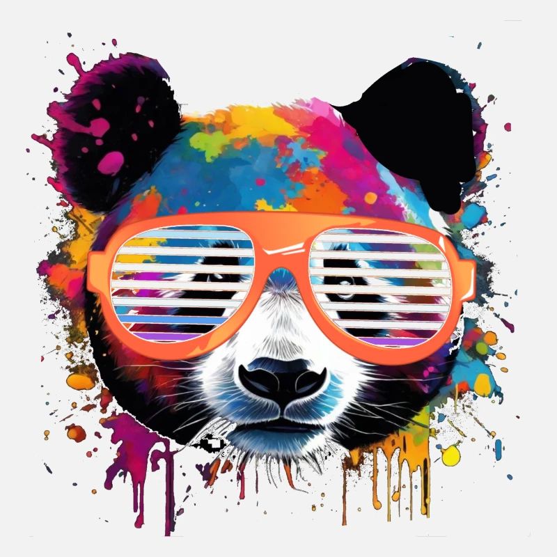Panda,pandabär,bär, Graffiti,bunt