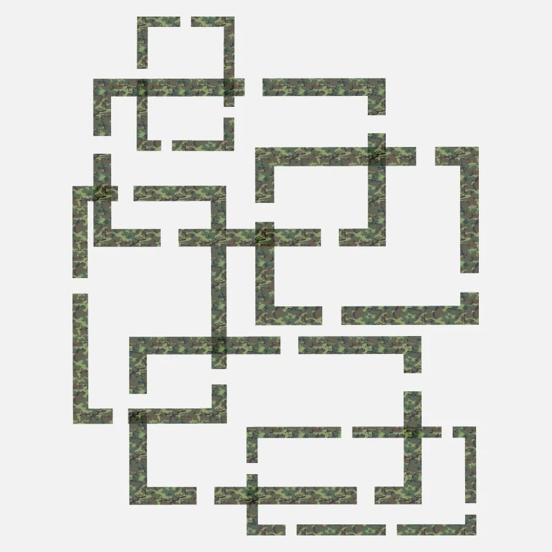 Camouflage pattern line