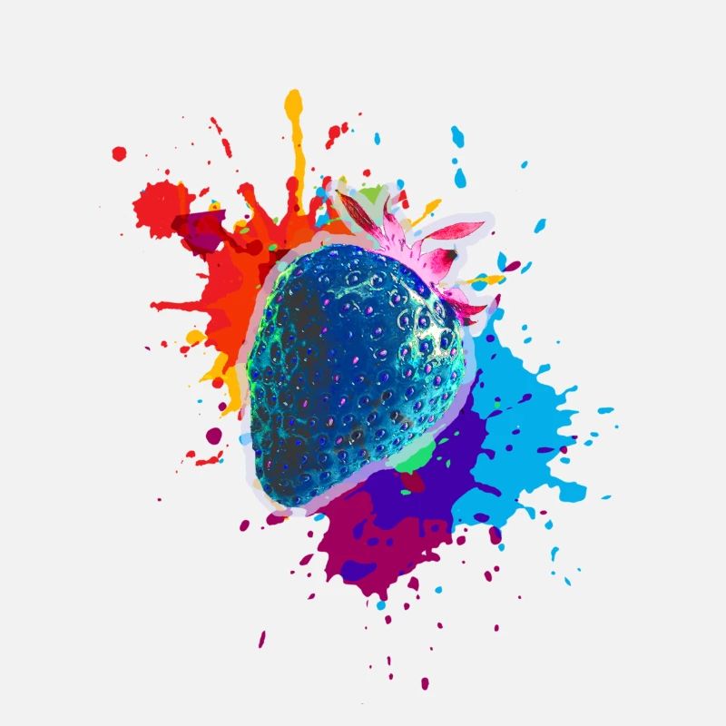 pop-art,erdbeere,farbklecks, splash