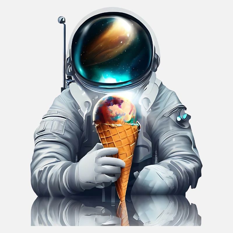 Waffle Ice Cream Astronaut