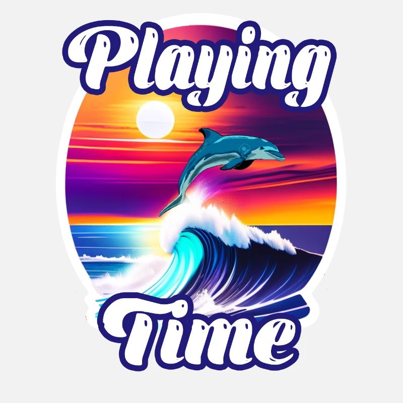 Dolphin and wave