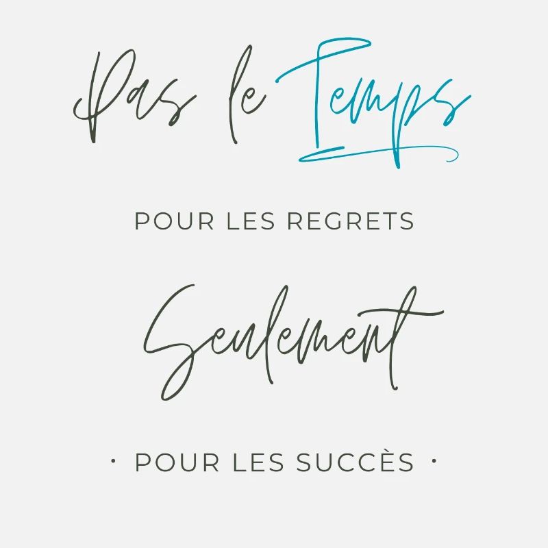 Pas le temps pour les regrets, seulement succès