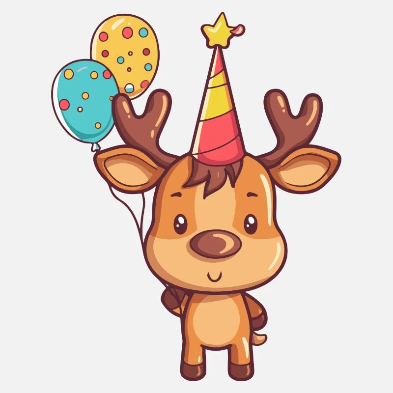 Elch Geburtstag Comic Niedlich