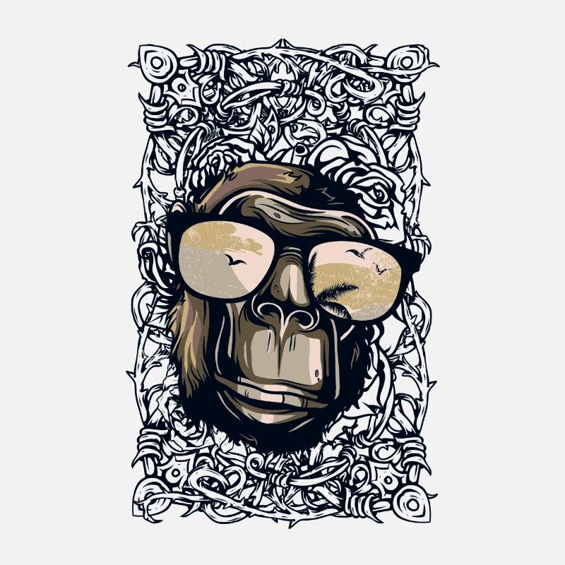 singe cool avec des lunettes de soleil