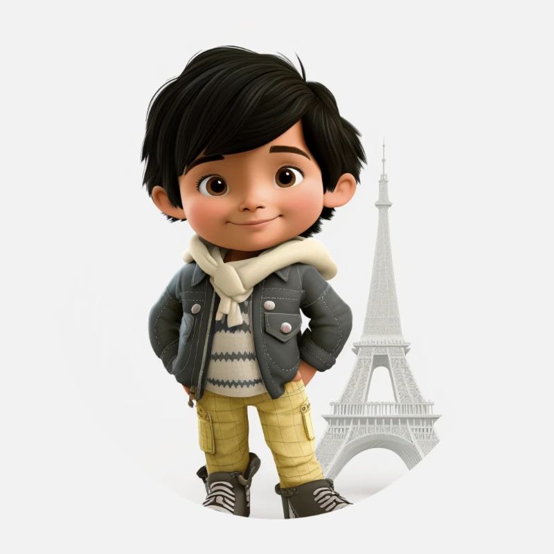EIFFEL TOWER - Smiling boy - Tourist