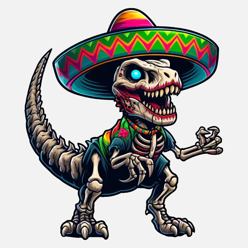 Cinco de Mayo T-Rex vs Zombies