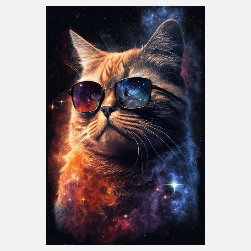 Cat Space Galaxy Space Cool Lunettes de soleil