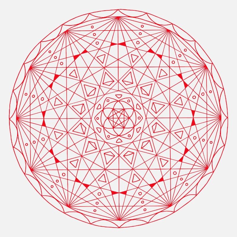 Interconnectedness red - Mandala made with Love