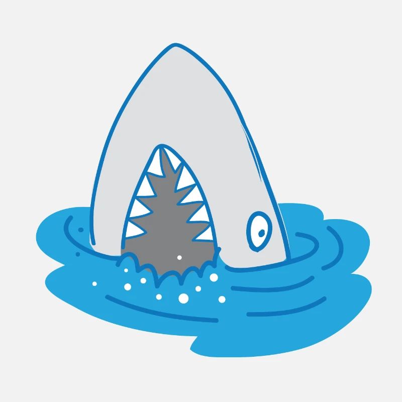 requin à bouche ouverte