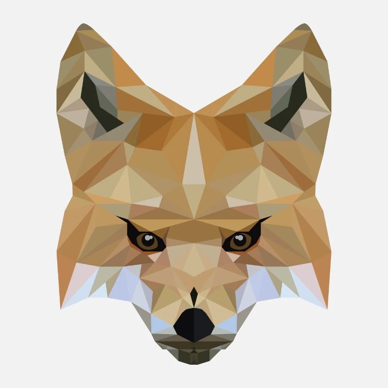 Low Poly Art Fox - Idée cadeau