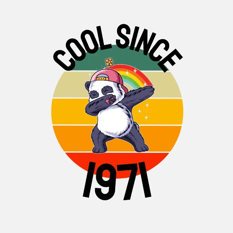 Cool Seit 1971 Retro Dabbing Panda 51. Geburtstag