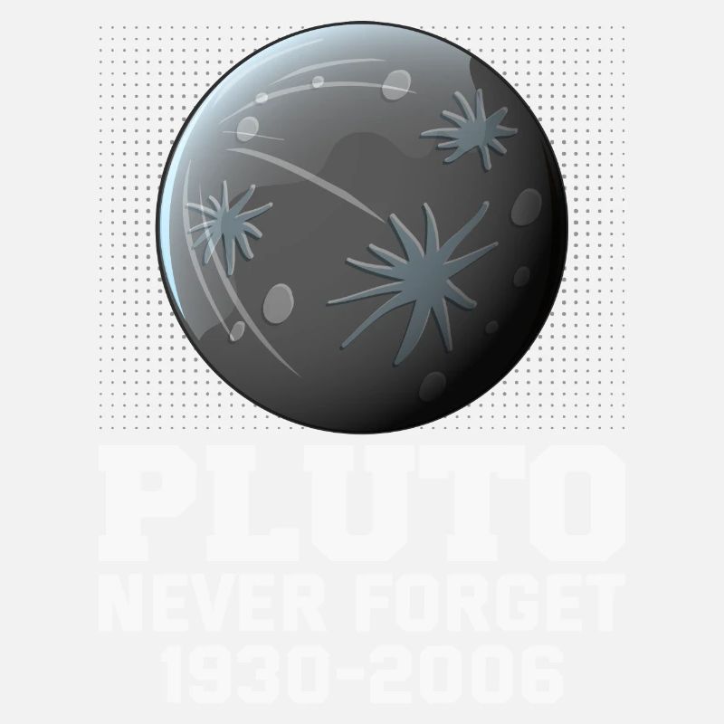 Pluto Never Forget Planet Vintage Retro