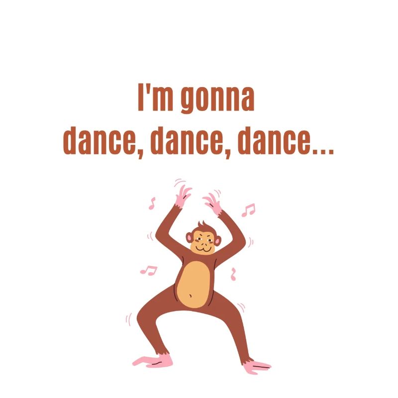 Fasching Dance danse danse danse.. Drôle de singe dansant