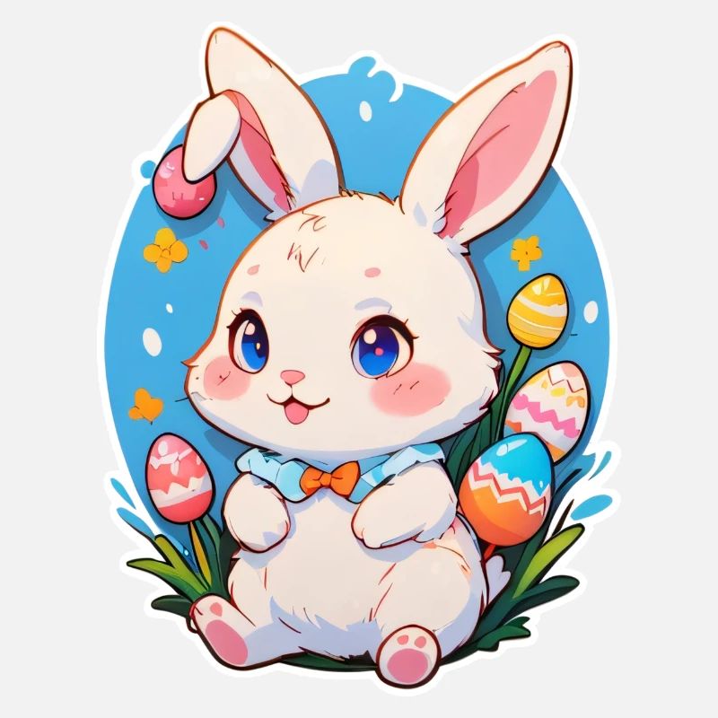 Easter bunny cute and childlike