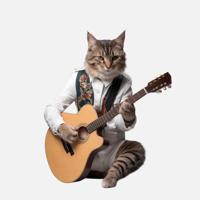 Katze Gitarre