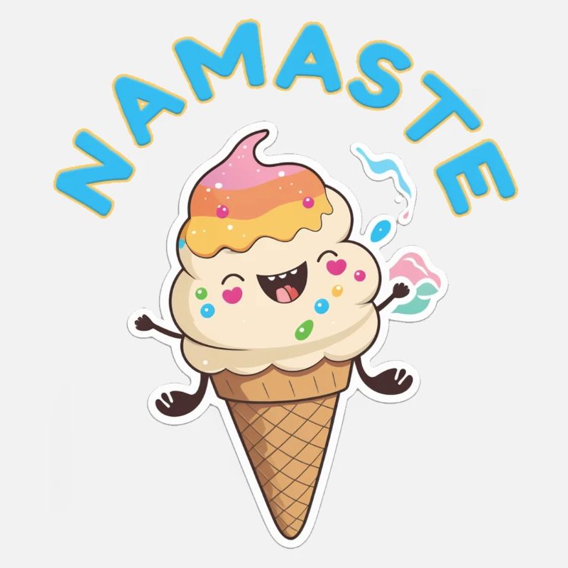 Namaste! Lustiges Eis-Motiv, personalisierbar