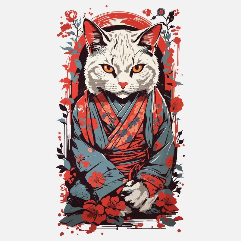 Ukiyo-e Cat Streetwear Retro Cat Design
