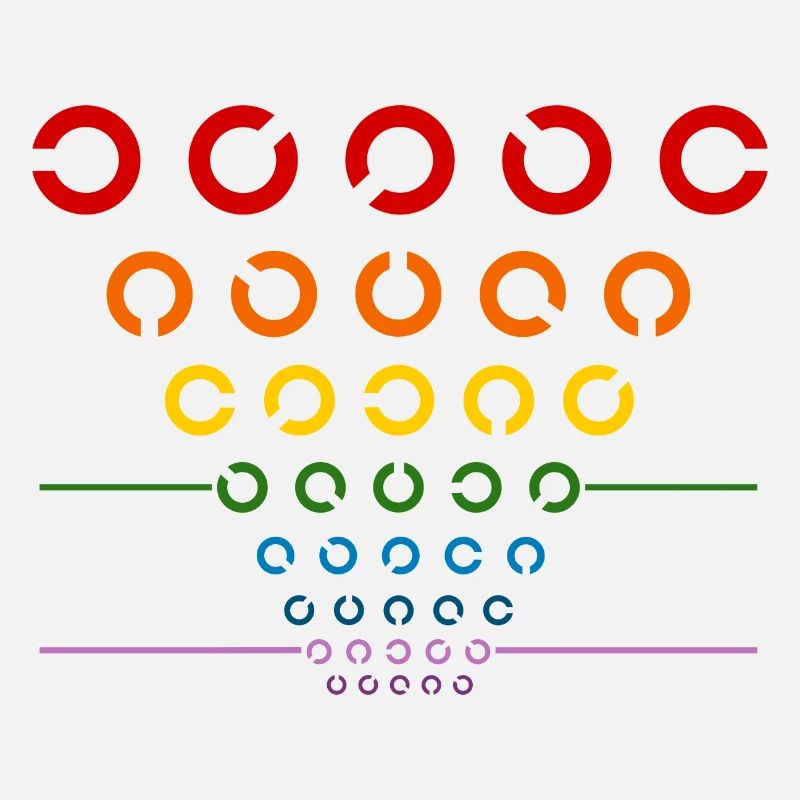 Regenbogen Sehtest
