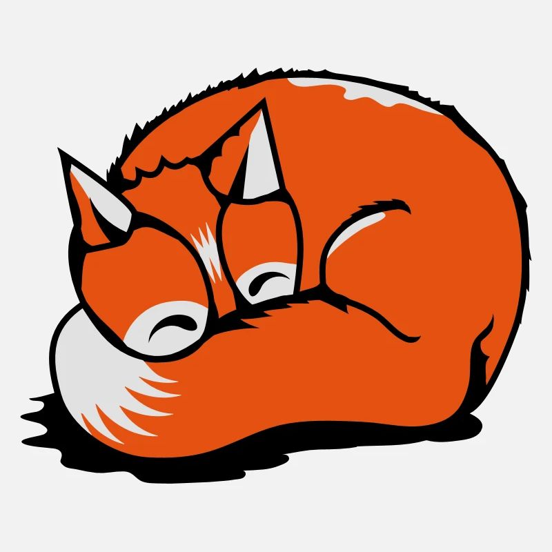 Ein schlafender Fuchs