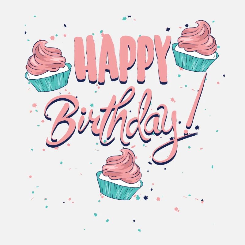 Happy Birthday mit Cupcakes