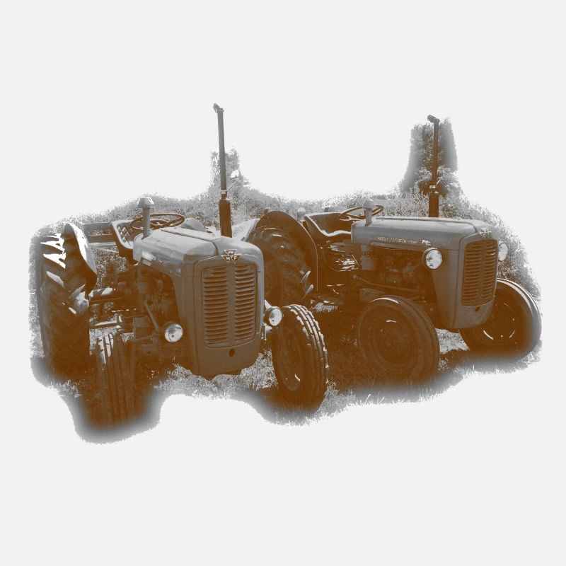 Vintage Tractors Rust Orange