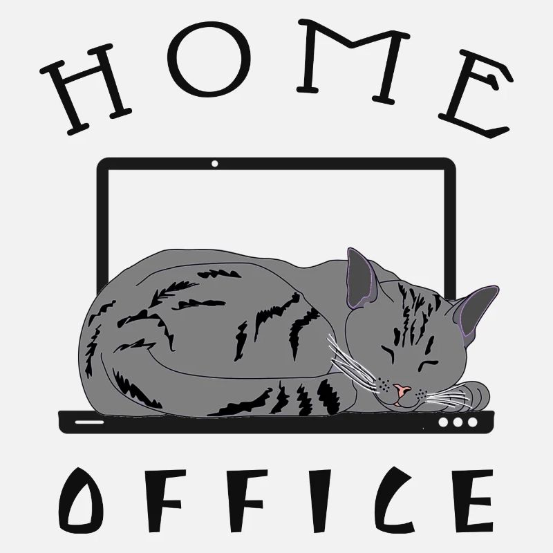 Chat relaxant dans le bureau à domicile